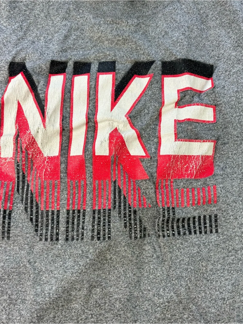 Vintage 80s nike gray spell-out tshirt